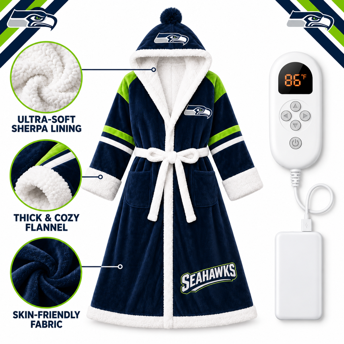 The Gameday Heated Robe