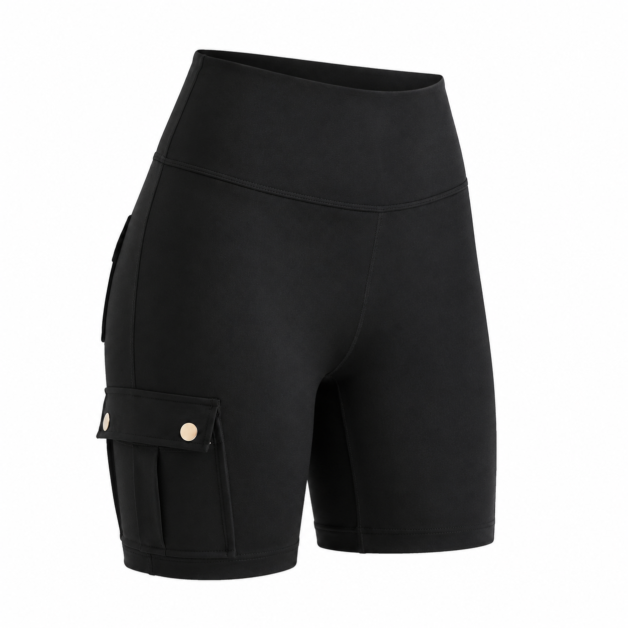 Womens Workout Shorts with Pocket Tummy Control Cargo Shorts Knee Length Butt Lifting High Waisted Biker Yoga Legging