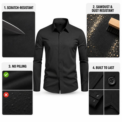Men's Stain Sheild Business Casual Dress Shirts - Slim Fit