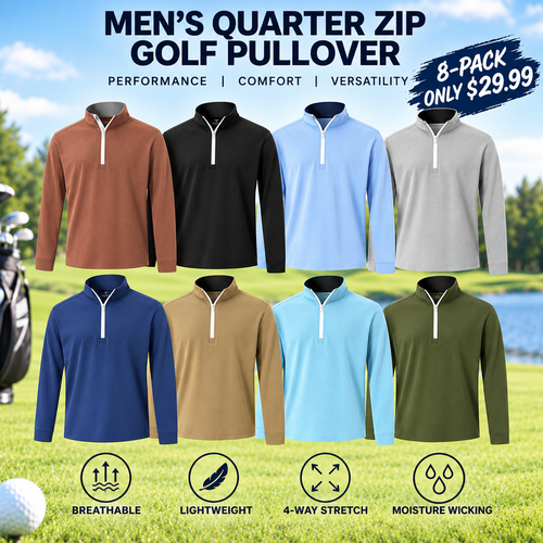 Men's Quarter Zip Golf Pullover