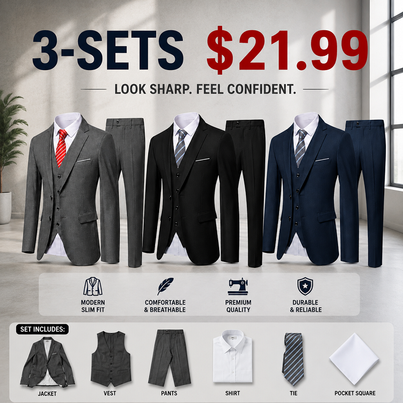 Men's Formal  with Vest & Tie