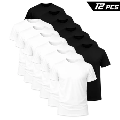 ❤️DEALS FOR YOU❤️12-Pack $24.99 The more you buy,the lower the price. Stock up Men's Black Crew Neck T-Shirt,Short Sleeve
