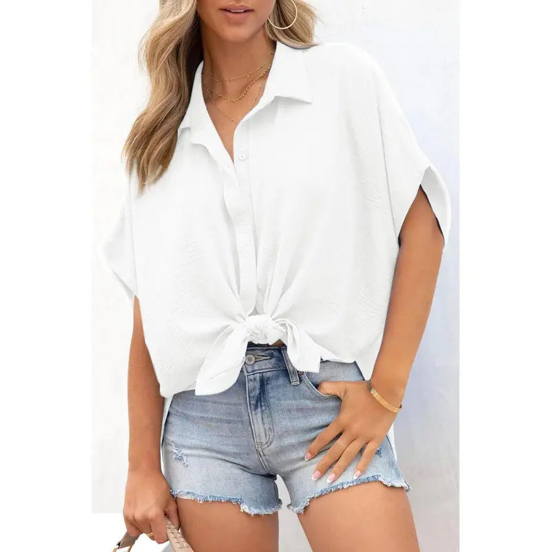 ❤️DEALS FOR YOU-Women's Tops Dressy Casual V Neck Button Down Shirts