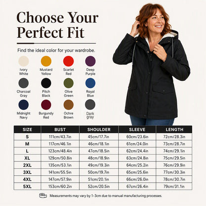 Women's Plush-Lined Windproof Hooded Jacket-Unleash Style and Durability in Any Storm!